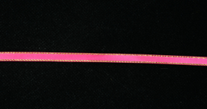 Double Face Satin Ribbon With Gold Edge, Fuchsia, 1/4 Inch x 50 Yards (1 Spool) SALE ITEM